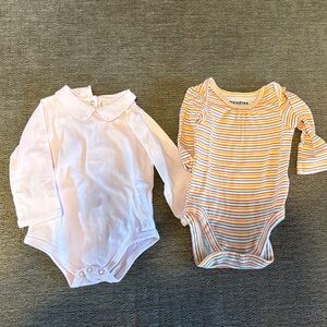 Set of 3 Pink and Striped Kids Bodysuit Set